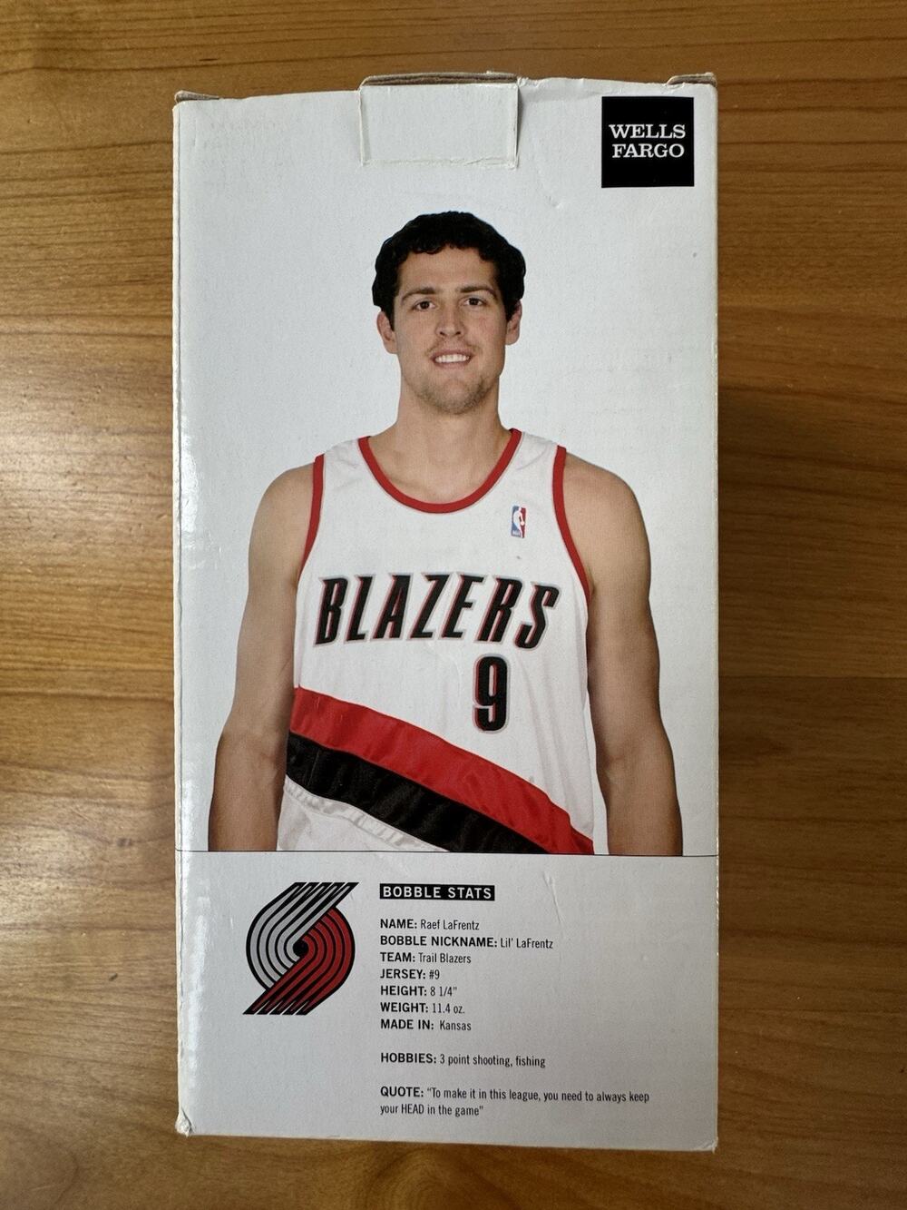 2006-2007 NBA Portland Trailblazers Raef LaFrentz Bobblehead 7"